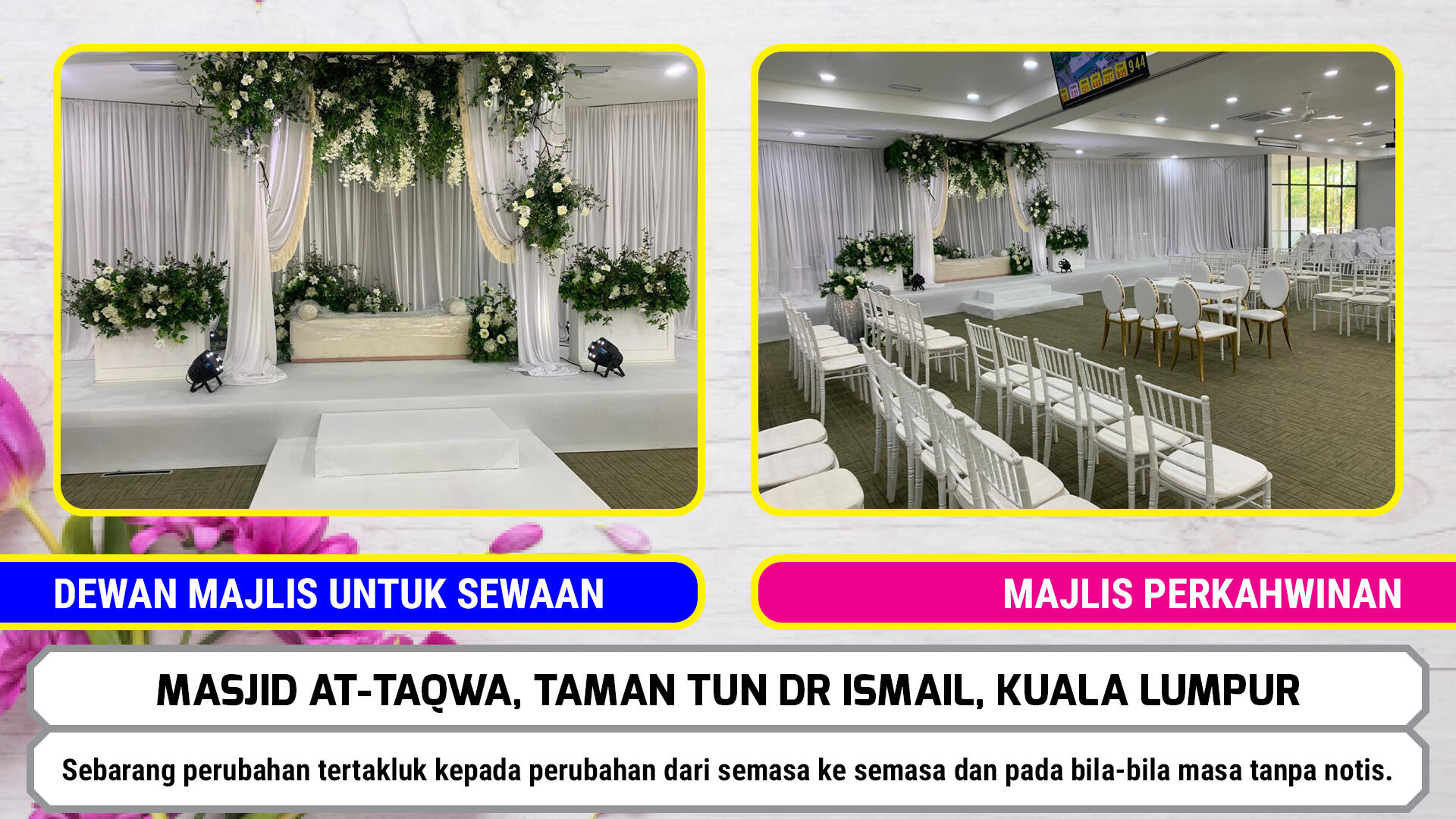 Fazhan's Poster. Dewan Majlis 400 Orang Bayaran 1500 Masjid At-Taqwa TTDI KL.